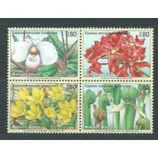 Naciones Unidas - Ginebra Correo 1996 Yvert 308/11 ** Mnh  Flores