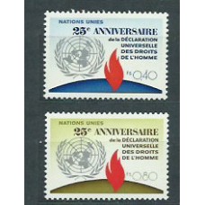 Naciones Unidas - Ginebra Correo 1973 Yvert 35/6 ** Mnh