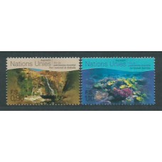 Naciones Unidas - Ginebra Correo 1999 Yvert 379/80 ** Mnh Patrimonio Mundial