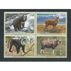 Naciones Unidas - Ginebra Correo 2004 Yvert 494/7 ** Mnh Fauna