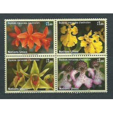 Naciones Unidas - Ginebra Correo 2005 Yvert  521/4 ** Mnh Flores