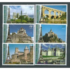 Naciones Unidas - Ginebra Correo 2006 Yvert 556/61 ** Mnh Patrimonio Mundial. Francia