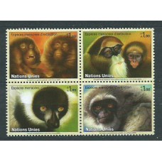 Naciones Unidas - Ginebra Correo 2007 Yvert 572/5 ** Mnh Fauna