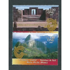 Naciones Unidas - Ginebra Correo 2007 Yvert 587/8 ** Mnh Patrimonio Mundial