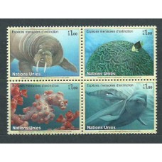 Naciones Unidas - Ginebra Correo 2008 Yvert 598/601 ** Mnh Fauna