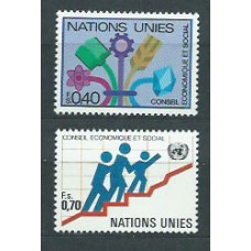 Naciones Unidas - Ginebra Correo 1980 Yvert 94/5 ** Mnh