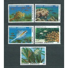 Grecia - Correo 1987 Yvert 1660/4A ** Mnh Fauna marina