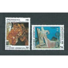 Grecia - Correo 1988 Yvert 1697/8A ** Mnh Navidad