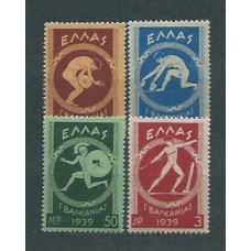 Grecia - Correo 1939 Yvert 446/9 * Mh Deportes