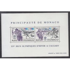 Monaco - Hojas Yvert 40 ** Mnh Deportes. Olimpiadas de Calgary