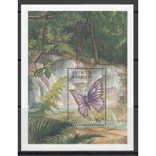 Antigua Hojas Yvert 443 ** Mnh Fauna mariposas