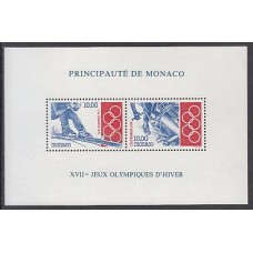 Monaco - Hojas Yvert 63 ** Mnh Deportes. Olimpiadas de Lillechammer