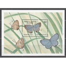 Turk y Caicos - Hojas Yvert 85 ** Mnh Fauna mariposas