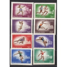 Hungria - Correo 1966 Yvert 1852/9 Sin dentar ** Mnh Deportes