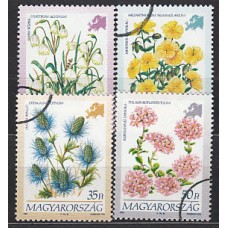 Hungria - Correo 1994 Yvert 3469/72 usado Flores