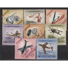 Hungria - Aereo 1954 Yvert 173/80 ** Mnh Aviación