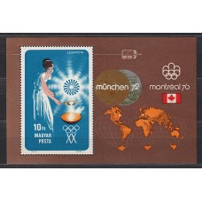 Hungria - Hojas 1973 Yvert 102 ** Mnh Medallas olímpicas