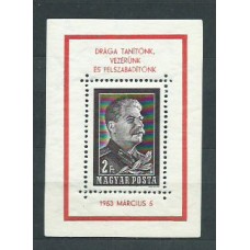 Hungria - Hojas 1953 Yvert 29 ** Mnh Stalin