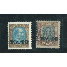 Islandia - Correo 1929 Yvert 121/2 */usado Mh/usado