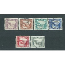 Islandia - Correo 1931-32 Yvert 139/44 usado