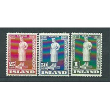 Islandia - Correo 1940-45 Yvert 199/201 ** Mnh Personaje Poeta