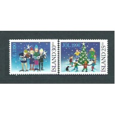 Islandia - Correo 1990 Yvert 689/90 ** Mnh Navidad