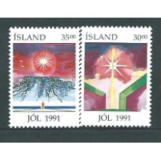 Islandia - Correo 1991 Yvert 711/2 ** Mnh Navidad