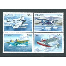 Islandia - Correo 1993 Yvert 741/4 ** Mnh Aviones