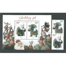 Islandia - Correo 2000 Yvert 904/5+H,28 ** Mnh Navidad