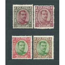 Islandia - Correo 1920 Yvert 91/4 * Mh