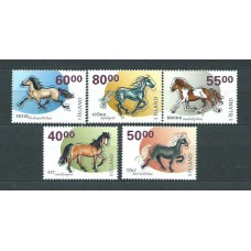 Islandia - Correo 2001 Yvert 915A/E ** Mnh Fauna Caballos