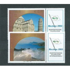 Italia - Correo 2002 Yvert 2599/600 ** Mnh Patrimonio de Unesco