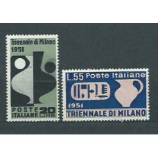 Italia - Correo 1951 Yvert 605/6 * Mh