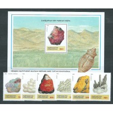 Kyrgyzstan - Correo Yvert 18/23+H.3 ** Mnh Minerales