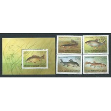 Kyrgyzstan - Correo Yvert 24/7+H.5 ** Mnh Fauna Peces