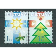 Lituania - Correo Yvert 700/1 ** Mnh Navidad