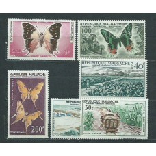 Madagascar - Aereo Yvert 78/83 ** Mnh  Fauna mariposas