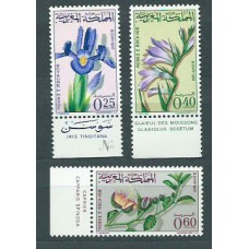 Marruecos Frances - Correo 1965 Yvert 480A/2A ** Mnh  Flores