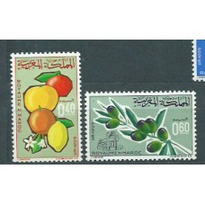 Marruecos Frances - Correo 1966 Yvert 509/10 ** Mnh  Frutos