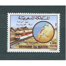 Marruecos Frances - Correo 1982 Yvert 932 ** Mnh Trenes