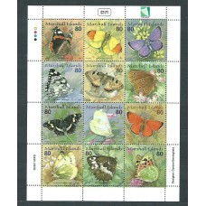 Marshall - Correo 2001 Yvert 1379/90 ** Mnh Fauna. Mariposas