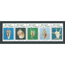 Marshall - Correo 1987 Yvert 156/60 ** Mnh Fauna Marina. Conchas