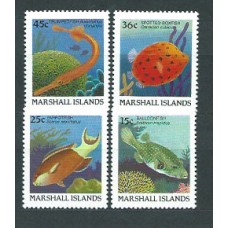 Marshall - Correo 1988 Yvert 194/7 ** Mnh Fauna. Peces