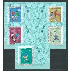 Mauritania - Aereo Yvert 263/7 5 hojitas ** Mnh  Deportes fútbol