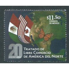 Mexico Correo 2014 Yvert 2886 ** Mnh  Tratado Libre comercio