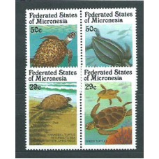 Micronesia - Correo 1991 Yvert 164/67 ** Mnh Fauna Marina. Tortugas