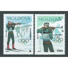 Moldavia - Correo Yvert 85/6 ** Mnh Juegos Olimpicos en Lillehammer