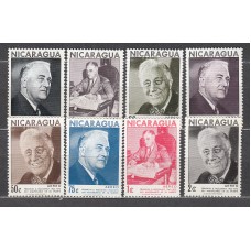 Nicaragua - Aereo Yvert 697/704 ** Mnh Personajes