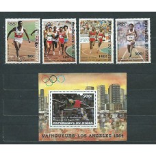 Niger - Aereo Yvert 325/8+Hb 43 ** Mnh  Olimpiadas de los Angeles