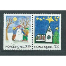 Noruega - Correo 1990 Yvert 1013/4a  ** Mnh Navidad